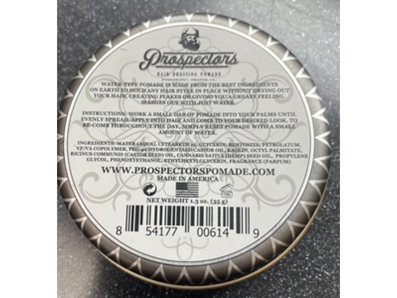 Prospectors Hair Dressing Pomade, Coal Mine, 1.3 oz/35 g