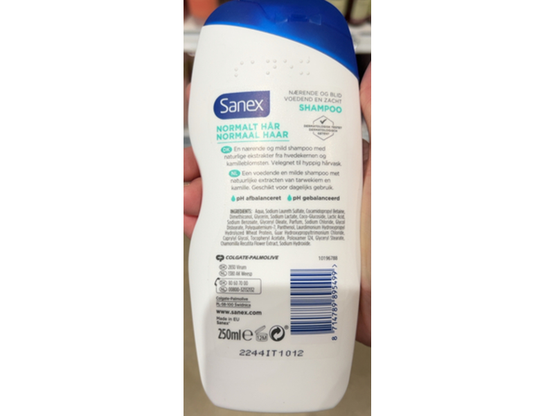 Sanex Normal Hair Shampoo, 250 mL
