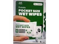 Zero Trace Flushable Pocket Size Wet Wipes, Aloe + Vitamin E, 60 Count - thumbnail 2