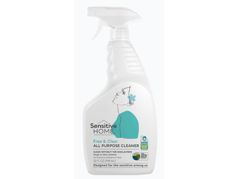 Sensitive Home All Purpose Cleaner, Free & Clear, 32 fl oz/946 mL