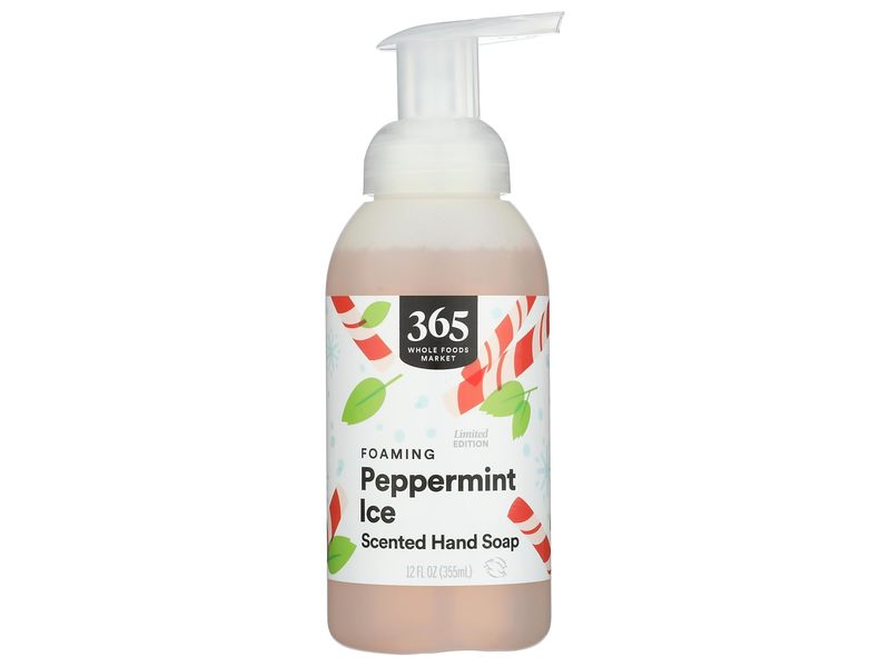 365 Whole Foods Market Foaming Hand Soap, Peppermint Ice, 12 fl oz/355 mL
