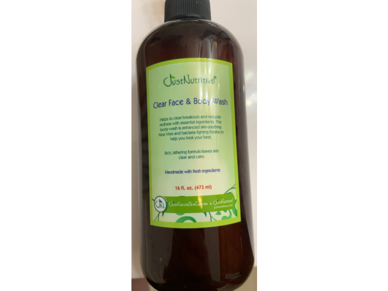 Just Nutritive Clear Face & Body Wash, 16 fl oz/473 mL