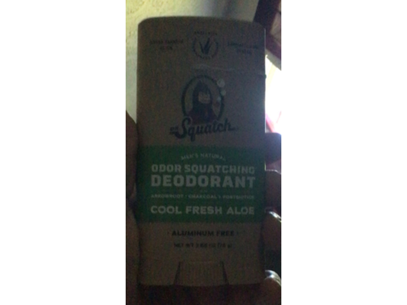 Dr. Squatch Men's Natural Deodorant, Cool Fresh Aloe, 2.65 oz/85 g