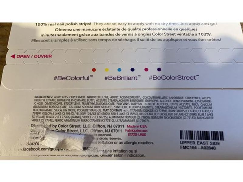 Color Street 100% Real Nail Polish Strips, Upper East Side, 0.035 oz/0.99 g