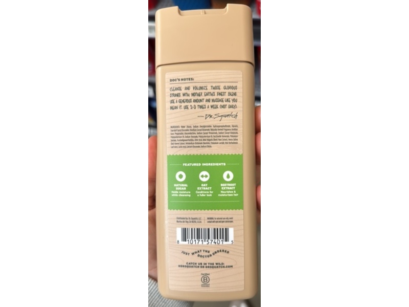 Dr.Squatch Natural Full & Thick Shampoo, Cool Fresh Aloe, 11 fl oz/325 mL