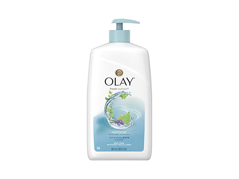 Olay Fresh Outlast Purifying Body Wash, Birch & Lavender, 30 fl oz/887 mL