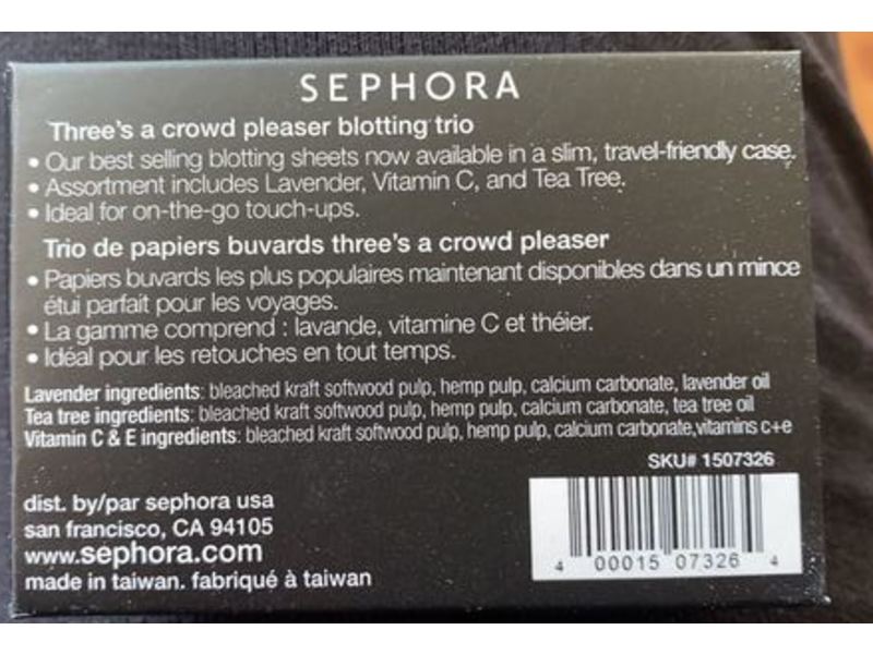 Sephora Three's A Crowd Pleaser Blotting Trio
