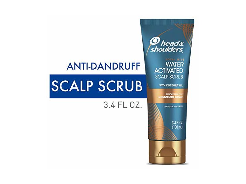 Head & Shoulders Royal Oils Water Activated Scalp Scrub, With Coconut Oil, Dye Free, 3.4 Fl Oz