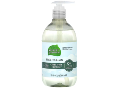 Seventh Generation Hand Wash, Free & Clean, 12 oz/354 mL