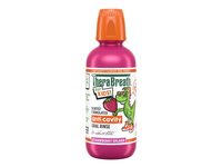 TheraBreath Kids Anticavity Fluoride Oral Rinse, Strawberry Splash, 16 fl oz/473 mL - Image 2