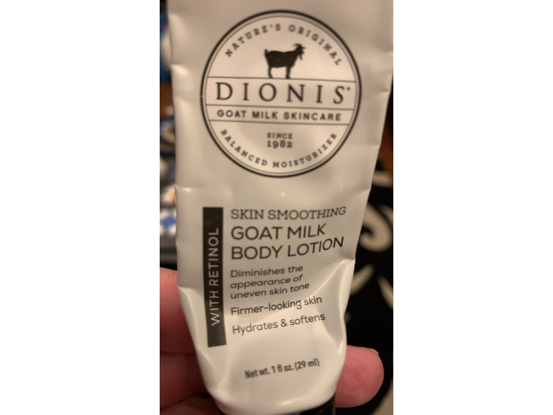 Dionis Skin Smoothing Goat Milk Body Lotion, Retiinol, 1 fl oz/29 mL