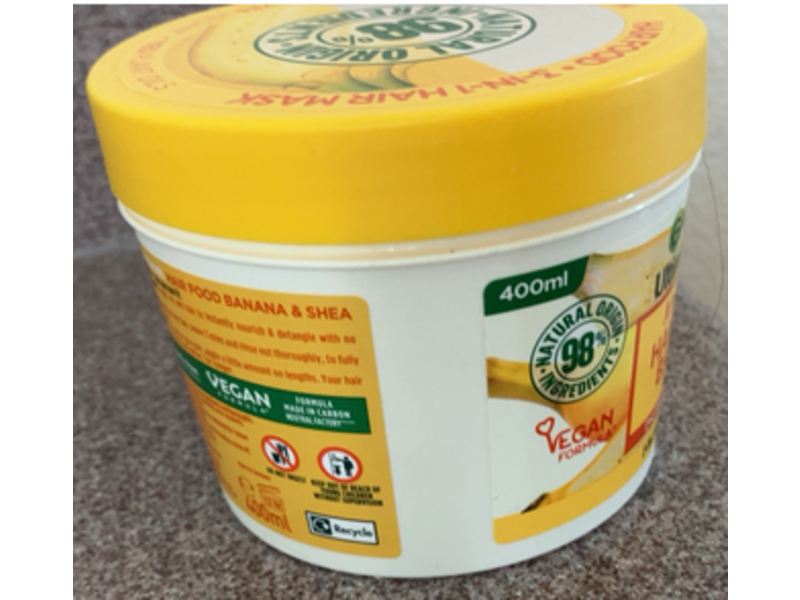 Garnier Ultimate Blends 3-In-1 Hair Mask, Banana & Shea, 400 mL