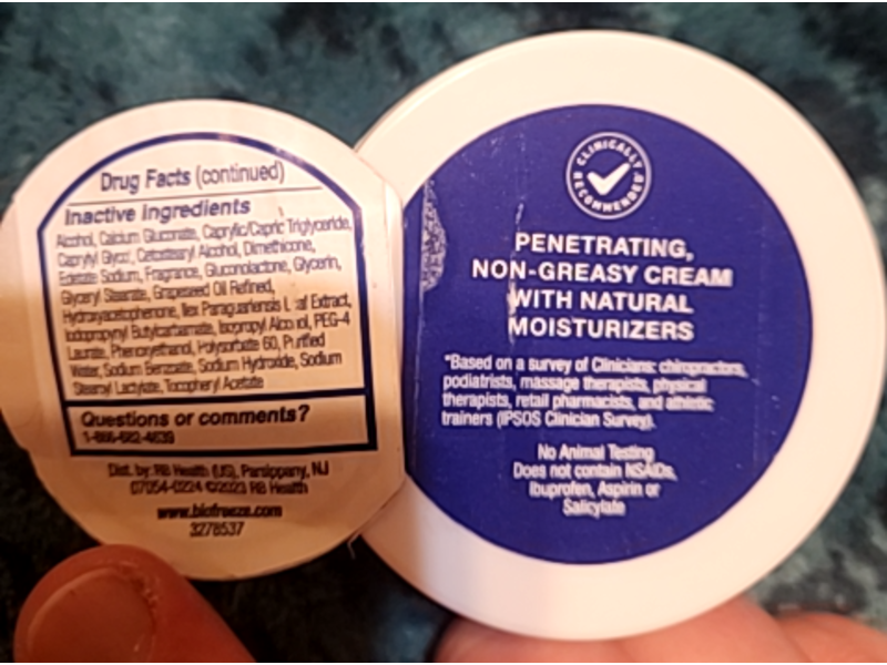 Biofreeze Cool The Pain Overnight Relief Cream, 3 oz/85 g