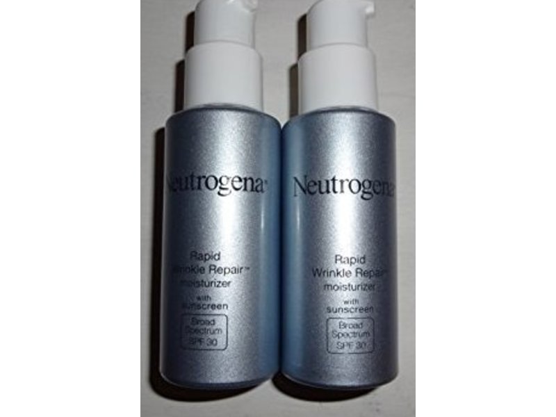 Neutrogena Rapid Wrinkle Repair Moisturizer Retinol Lotion, SPF 30, 1 fl oz/29 mL, Pack Of 2