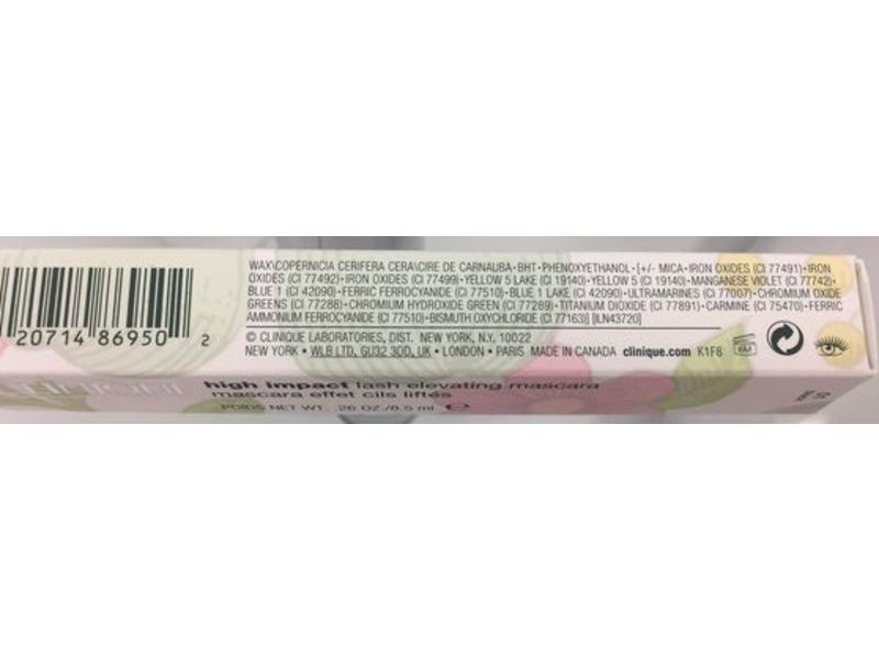 Clinique High Impact Lash Elevating Mascara, Black, 0.28 oz/8.5 mL