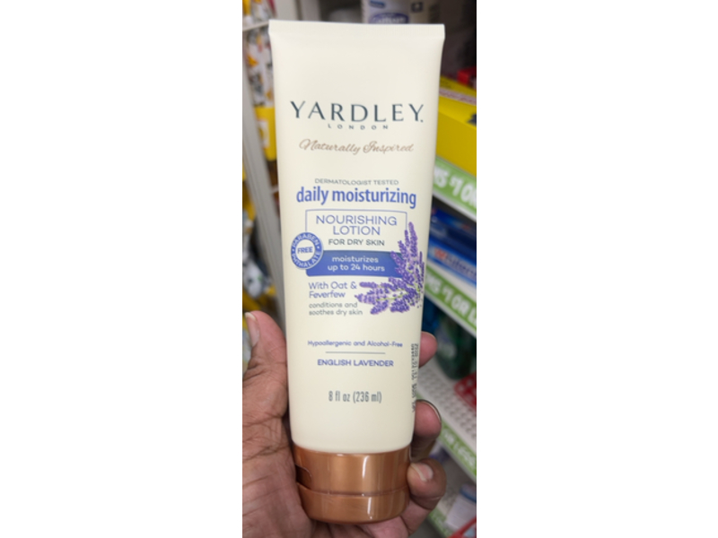 Yardley London Daily Moisturizing Lotion, English Lavender, 8 fl oz/236 mL