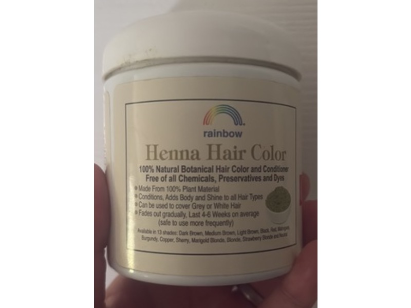 Rainbow Henna Hair Color & Conditioner, Sherry (Light Auburn), 4 oz/113 g