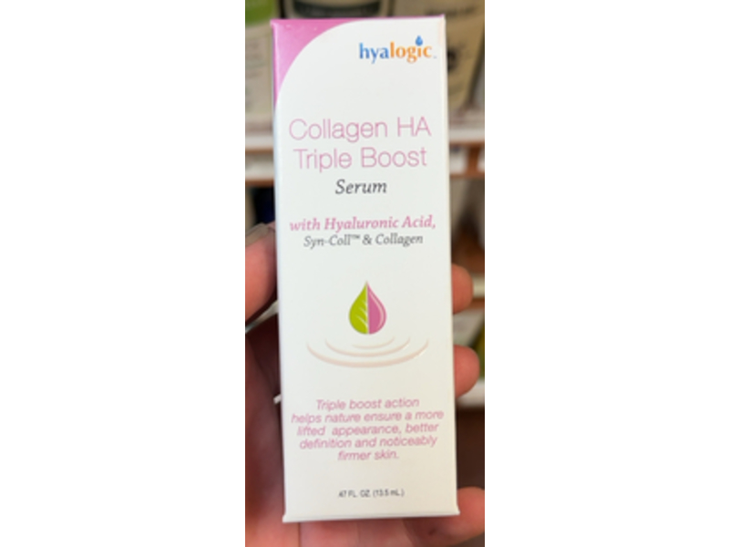 Hyalogic Collagen Ha Triple Boost Serum, Hyaluronic Acid & Collagen, 0.47 fl oz/13.5 mL