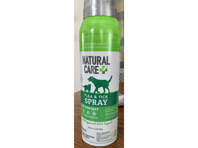 Natural Care Flea and Tick Spray, Peppermint Oil & Eugenol, 14 oz/396 g