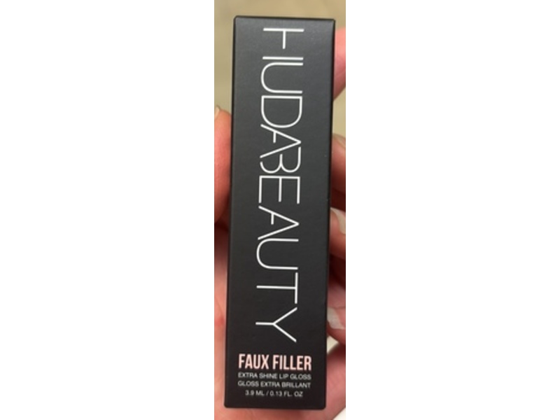 Huda Beauty Faux Filler Extra Shine Lip Gloss, Bombshell, 0.13 fl oz/3.9 mL