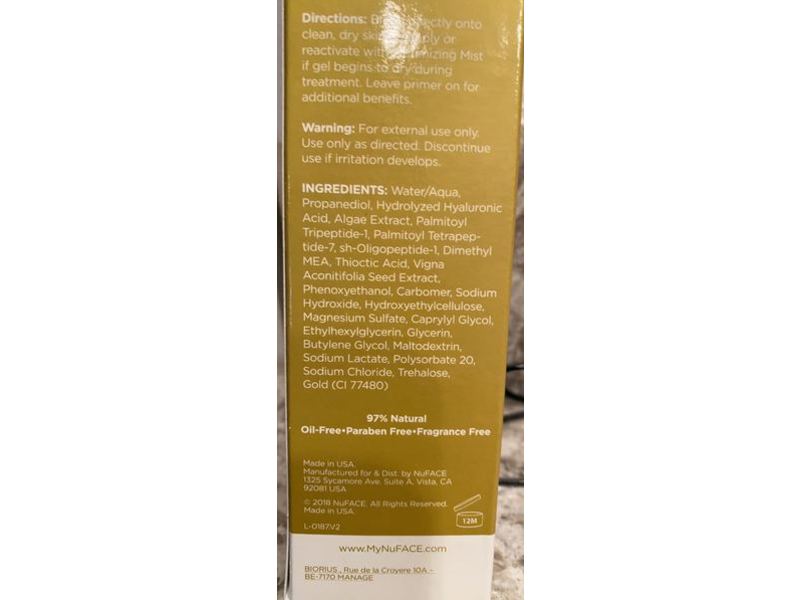 Nuface Gel Primer 24K Gold Complex, 2 fl oz/59 mL