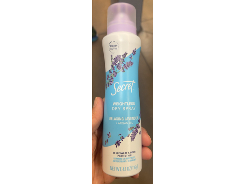 Secret Antiperspirant Deodorant Dry Spray, Relaxing Lavender, 4.1 oz/116 g, Pack Of 3