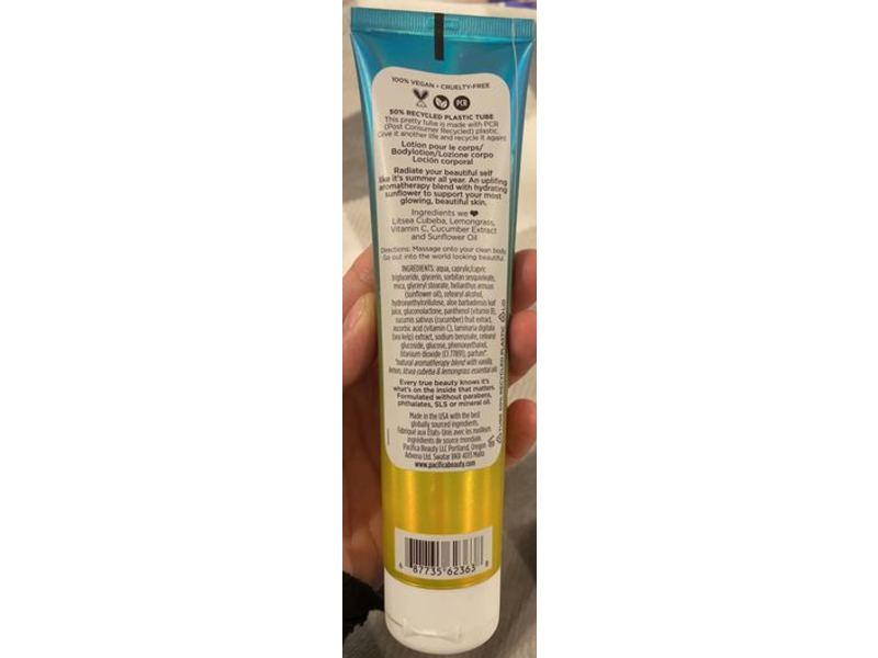 Pacifica Body Lotion Shimmer, Ocean Citrus, 5 fl oz/147 mL