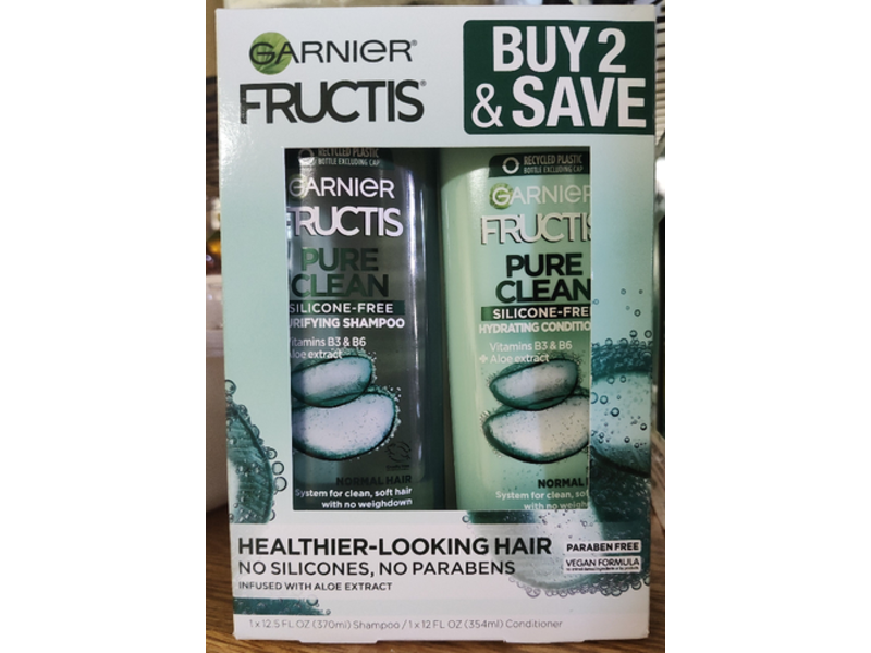 Garnier Fructis Fortifying Shampoo, Hydrating Conditioner, 12.5 fl oz/370 mL, 12 fl oz/354 mL