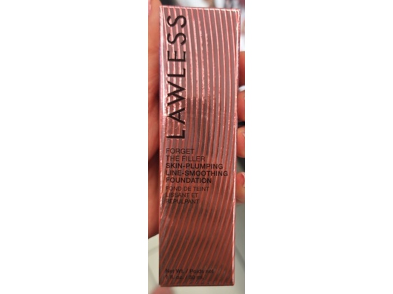 Lawless Forget The Filler Skin-Plumping Line-Smoothing Foundation, 01F, 1 fl oz/30 mL