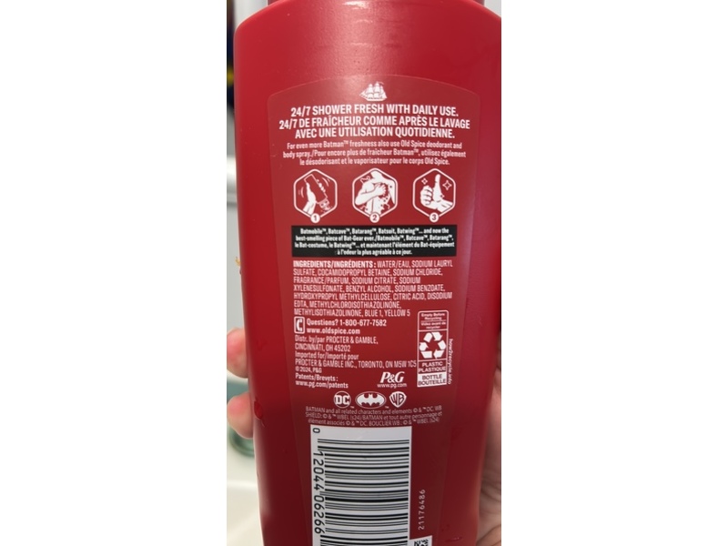 Old Spice Body + Face Wash, Black Cherry + Nightfall, 16 fl oz/473 mL