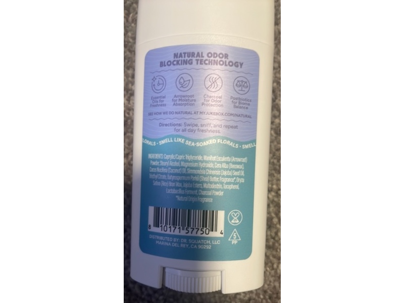 Jukebox By Dr.Squatch Natural Deodorant, Sky Blue Malibu, 2.65 oz/75 g