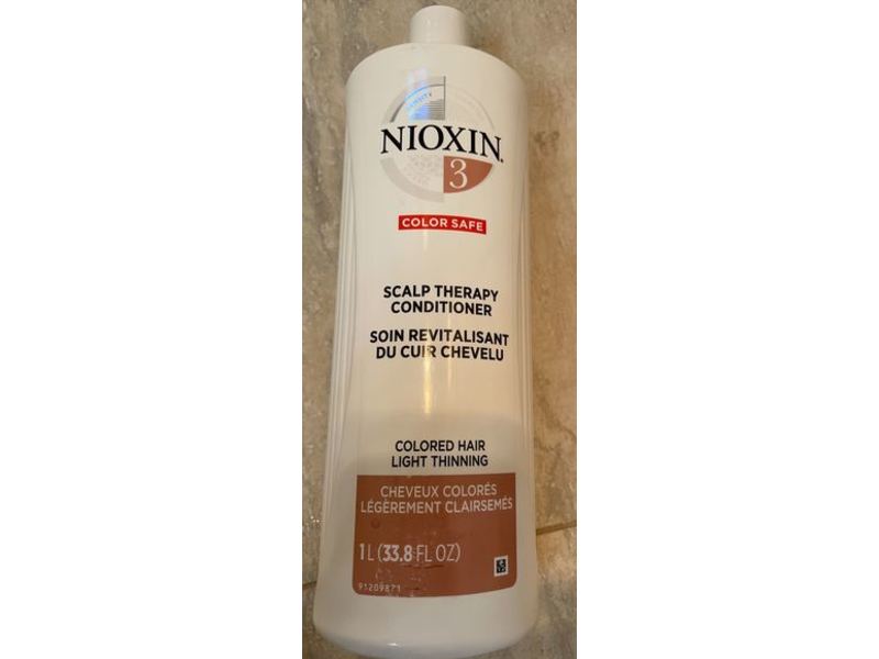 Nioxin 3 Scalp Therapy Conditioner, Color Safe, 33.8 fl oz/1 L