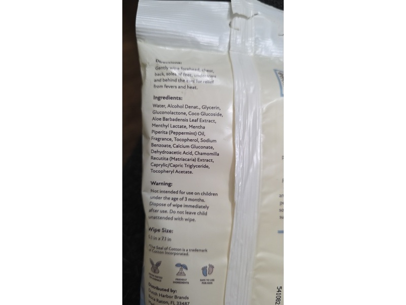 Natural Essentials Fever-eez Forehead & Body Cooling Wipes, Peaceful + Peppermint, 32 Count, Pack Of 12