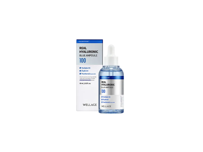Wellage Real Hyaluronic Blue Ampoule 100, 2.02 fl oz/60 mL