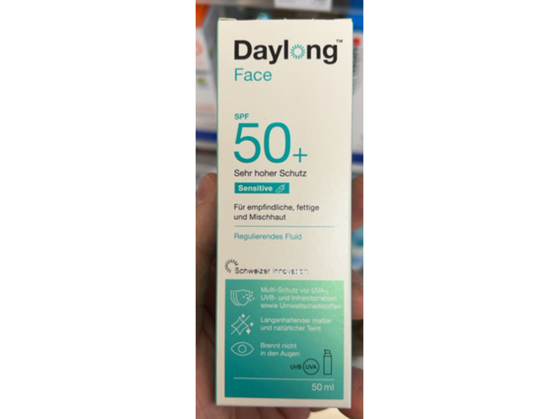 Daylong Face Sensitive Regulating Fluid, SPF 50+, 50mL