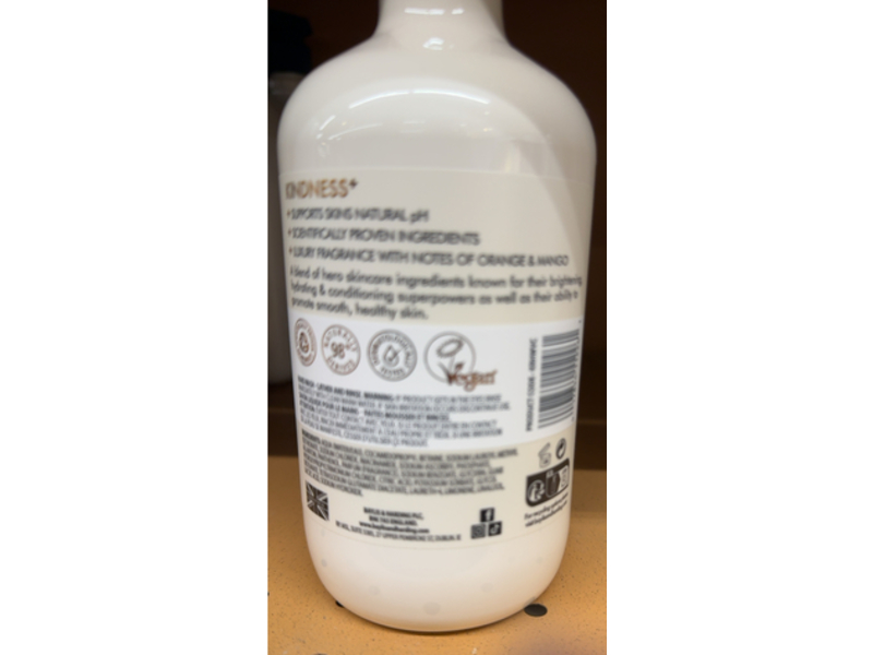 Baylis & Harding Kindness Cleanse & Glow Hand Wash, Vitamin C + Niacinamide, 16.9 fl oz/500 mL