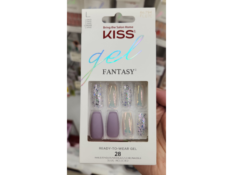 Kiss Gel Fantasy Ready To Wear Gel Nails, 28 Count