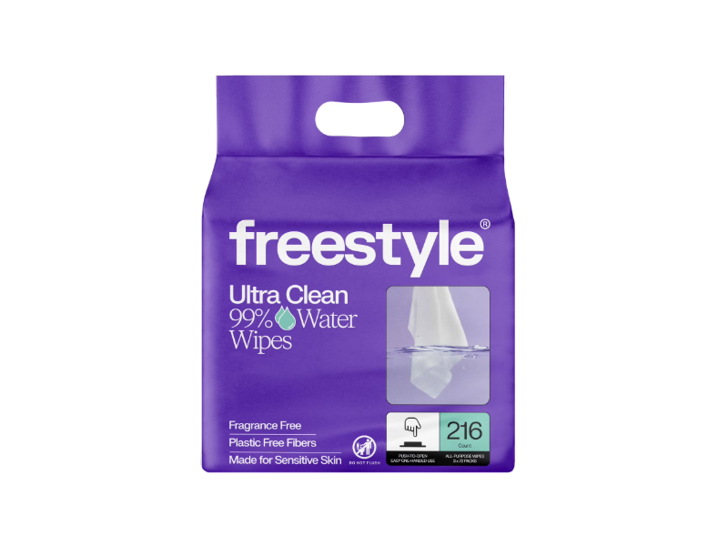 Freestyle Ultra Clean Water Wipes, Fragrance Free, 216 Count