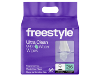 Freestyle Ultra Clean Water Wipes, Fragrance Free, 216 Count - thumbnail 1
