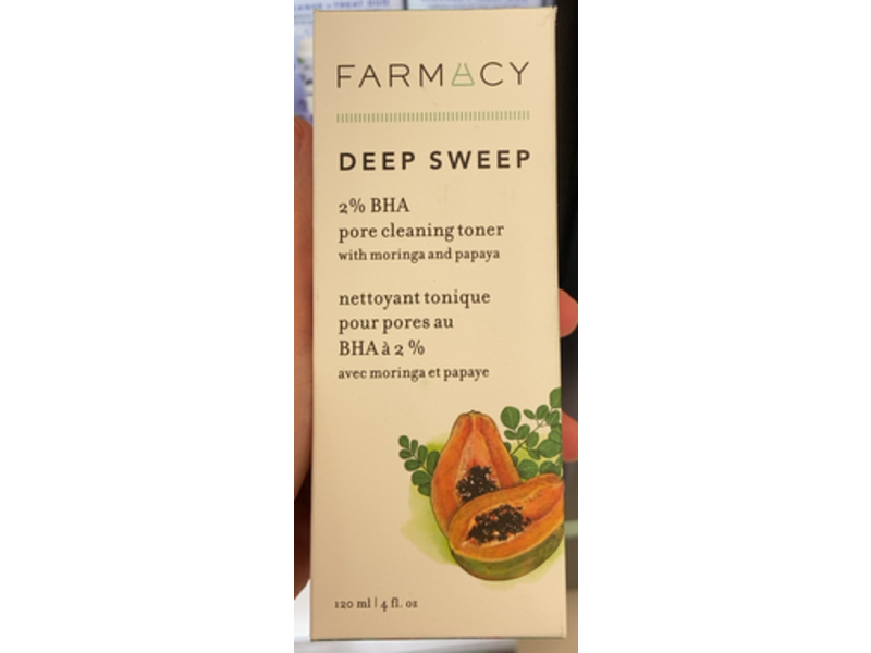 Farmacy Deep Sweep 2% Bha Pore Cleaning Toner, Moringa & Papaya, 4 fl oz/120 mL