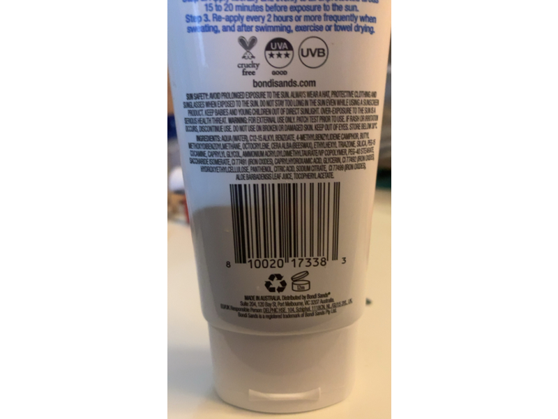 Bondi Sands Face Sunscreen Lotion, Tinted - Hydrating, SPF 50+, 2.53 fl oz/75 mL