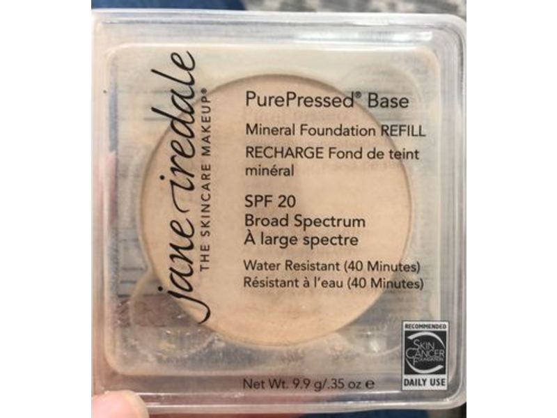 Jane Iredale Purepressed Base Mineral Foundation Refill SPF20, Warm Silk, 0.35 oz/9.9 g