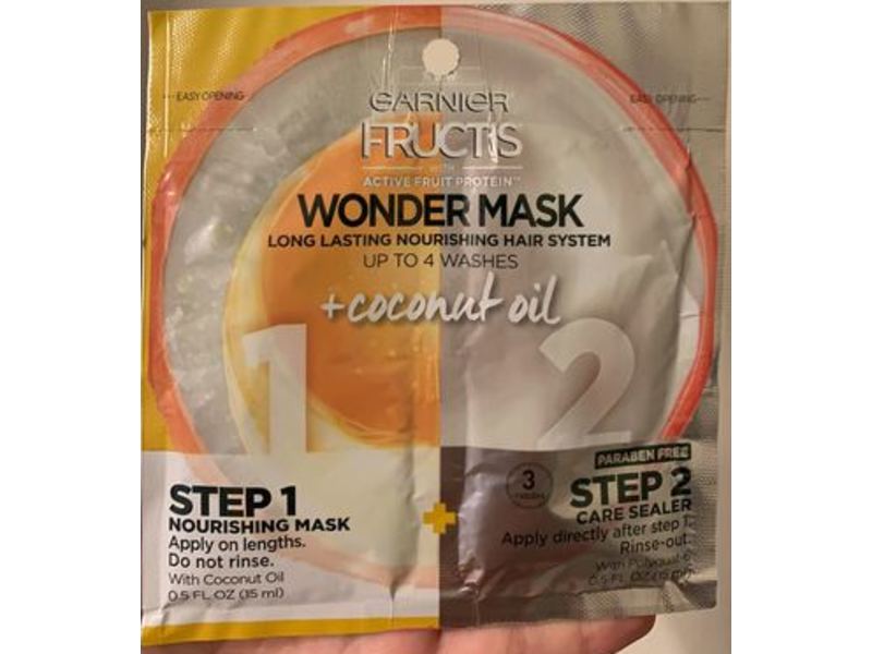 Garnier Fructis Wonder Mask, Coconut Oil, 0.5 fl oz/15 mL