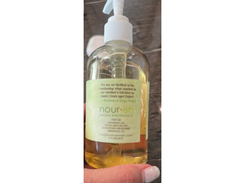 Nourish Lemongrass Rosemary Liquid Soap, Olive Oil + Coconut Oil, 8.75 oz/248.06 g