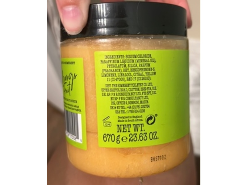 ASquith & Somerset Mango Fruit Salt Scrub, 23.63 oz/670 g