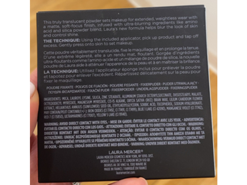 Laura Mercier Ultra-Blur Translucent Pressed Setting Powder, Translucent Honey, 0.22 oz/6.5 g