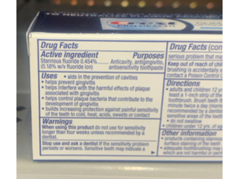 Crest Pro Health Advance Fluoride Toothpaste, Deep Clean Mint, 5.1 oz/144 g