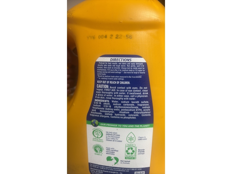 Arm & Hammer Vibrantly Fresh Liquid Laundry Detergent, Tropical Paradise, 89 Loads, 102.5 fl oz/3.03 L