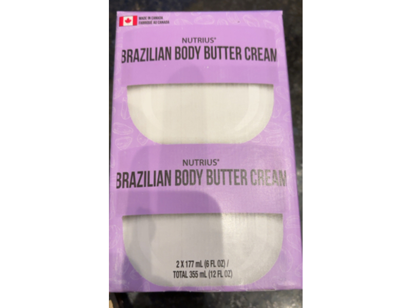 Nutrius Brazilian Body Butter Cream, 6 fl oz