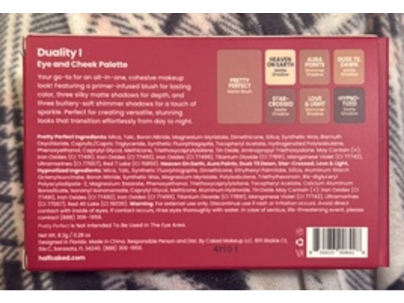 Half Caked Duality I Eye And Cheek Palette, 0.28 oz/8.2 g
